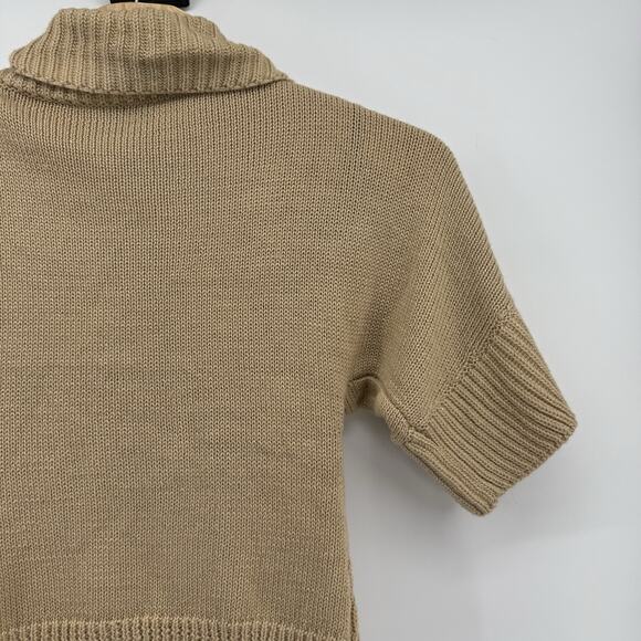 Vtg 2b BEBE Y2K Cardigan Fisherman Knit Professional Neutral Office Women Small - Picture 7 of 14